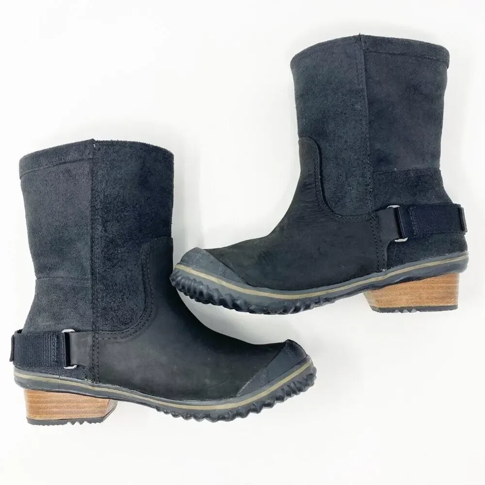 Sorel black leather